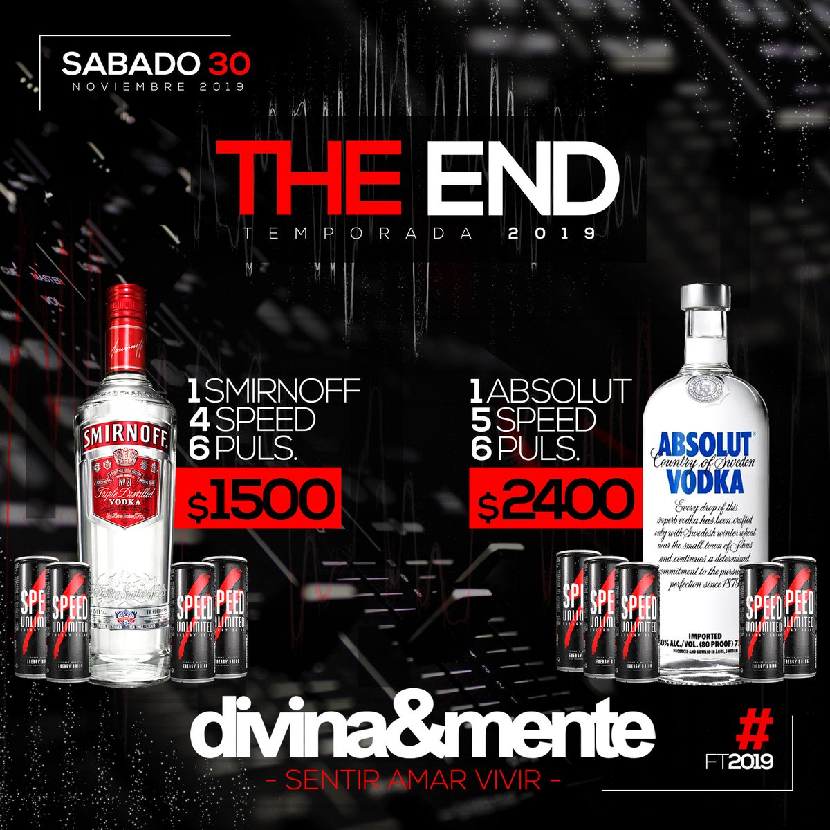 divinamentech's tweet photo. ✨Este SÁBADO 30✨ Divina🌺mente FINALIZA LA TEMP 19 📆 a lo GRANDE💥 agradeciendo el  acompañamiento de cada sábado ❤ brindándoles siempre las mejores TEMÁTICAS, SÚPER PRODUCCIONES, SHOWS y REGALOS. Por eso te esperamos con las  mejores PROMOS en BEBIDA  para VOS y tus AMIGOS https://t.co/a2hNyGRvYs