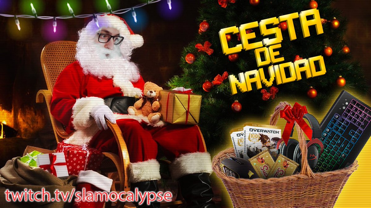 Viene Santa Claus a Twitch a hacer directo durante todo DICIEMBRE y con el trae su saco con regalitos 🎁

🎁 Periféricos (Ratones, Cascos..)
🎁 Juegos (Ow, cod..)
🎁 Sorpresas 🍫

Requisitos

🛡️ Follow (Twitter o Instagram instagram.com/slamocalypse/)
🛡️ RT