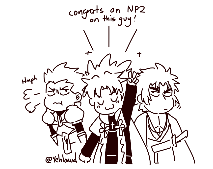 2nd Ko-Fi Doodle Request from an anonymous for his SSR servants, congrats on getting them! #FGO #FateGO 