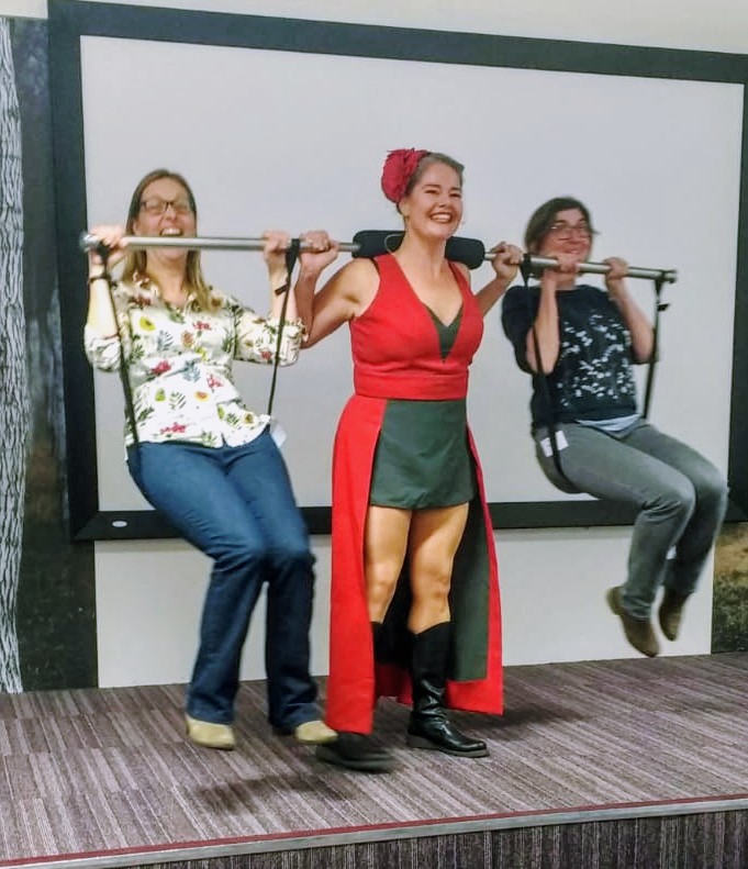 EasternNeu's tweet photo. @StrongLadyShows Woman uplifting women, at the NEU Eastern Women's Conference. 
"I perform as a Strong Lady but I hope that the thing that you all take away from this is that we can ALL be strong people." https://t.co/gIL5NwAPVF