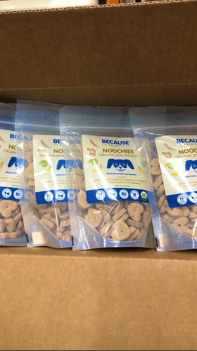 JoshuaErrett's tweet photo. Two years ago I left my job, took out a loan, cofounded @becauseanimals, and then travelled halfway around the world to get investment, worked literally day and night...and yesterday shipped our first sustainable protein dog cookie! #wow #bioscience #becauseanimals #startup https://t.co/AnbNR7erKR