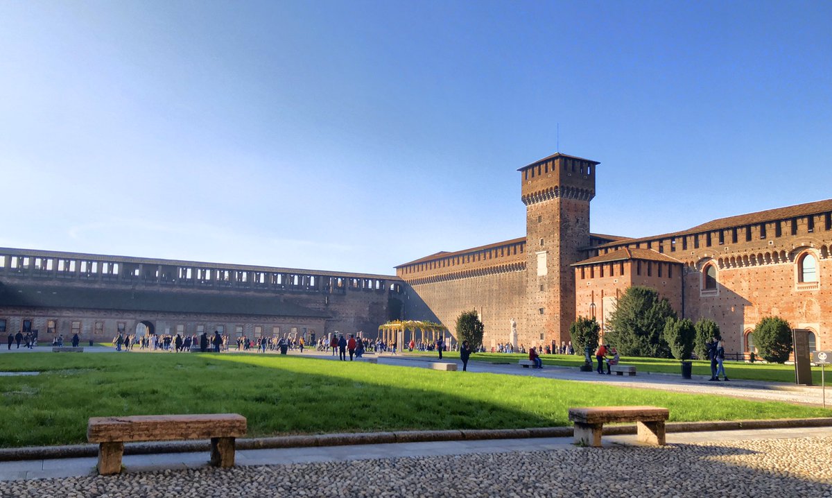 steveinarabia's tweet photo. #Sforza Castle (#Milan #Italy 15c CE) is one of the largest citadels in #Europe. da Vinci frescoed several rooms during his time in Milan. Most of the outer fortifications were demolished during the #Napoleonic rule under the #Cisalpine Republic @NatGeoTravel @nytimestravel https://t.co/Qgur2m15vl