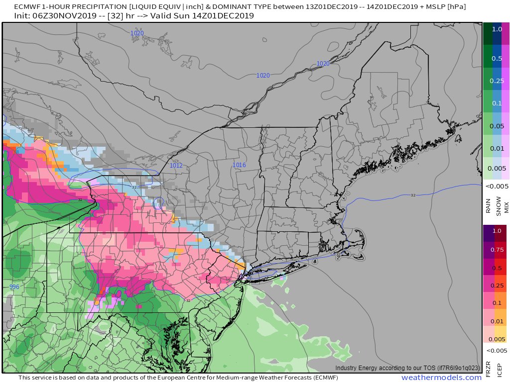 TOMORROW MORNING (6-10 AM) if you're driving in from the east (NYC, Boston, etc.) expect dry conditions until 8-10 AM when a mix of snow and sleet will begin falling. If you can get to Ithaca by 10 AM, you should avoid substantial delays.