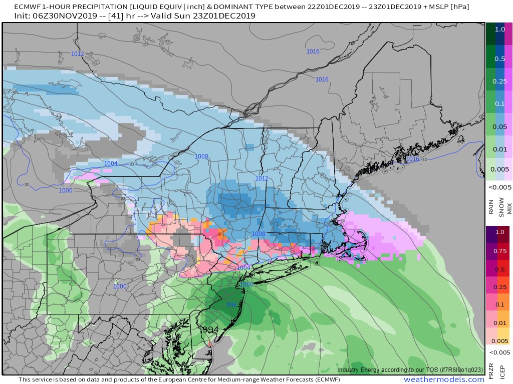 TOMORROW EVENING (6 PM-10 PM) We'll see a bit of a lull in precipitation during this time as the storm hops over the Appalachian mountains and redevelops in New Jersey. Expect light freezing rain/sleet to switch over to light snow here in Ithaca while heavy snow falls ALB-BOS