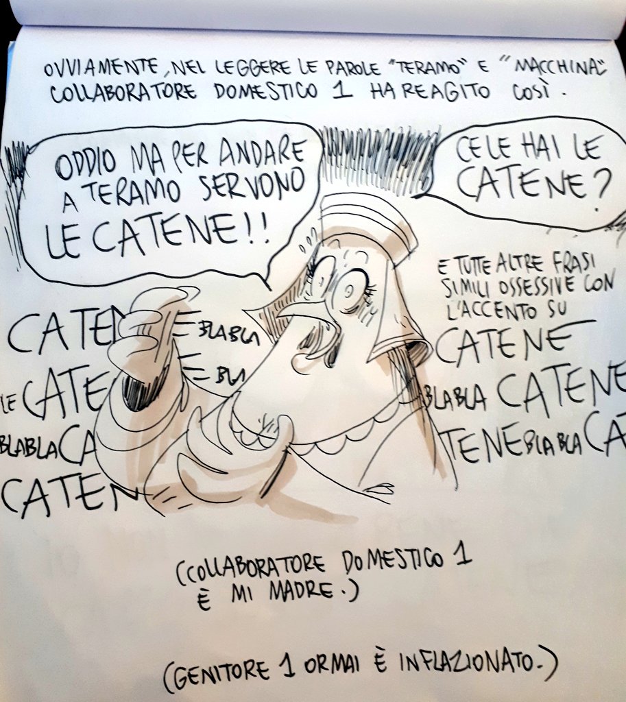 zerocalcare's tweet photo. Domani a Teramo alle 18 al parco della scienza famo sta chiacchieratona.
Siccome verrò in macchina, mi sembrava vile glissare sulla spinosa questione che si è sollevata in queste ore. https://t.co/ykl3eJsvE5
