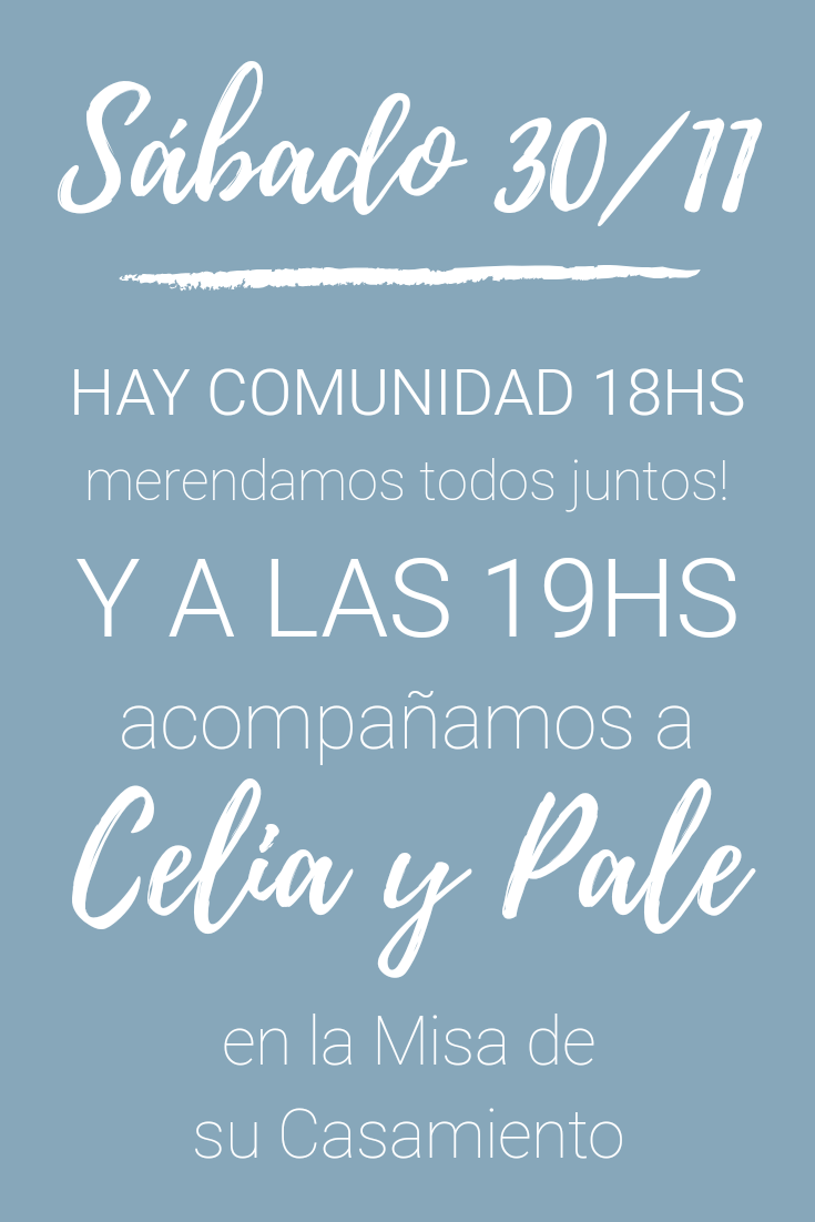PastoralAdv's tweet photo. 📣 Tenemos algunos cambios el día de hoy 📣 
A LAS 18HS 👉🏼 Merendamos todos juntos! 🥐🍩🍪
A LAS 19HS 👉🏼 Acompañamos a Celia y Pale en la Misa de su casamiento 👰🏽🤵🏽 
Los esperamos a todos! 💒📿🙏🏼❣️ https://t.co/kTTZ0rQ4Rn