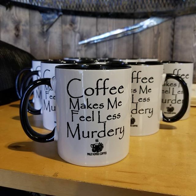 PaleHorseHQ's tweet photo. They are back in stock, but won't last long! #CoffeeMakesMeLessMurdery #StayCaffeinated #StayAngry #LookUnapproachable https://t.co/P4F3i2aQSL https://t.co/fSJrtHzR04