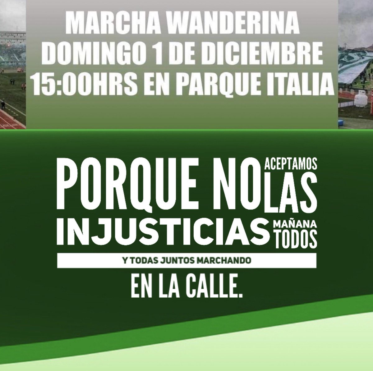 WsFronteras's tweet image. Porque no aceptamos las injusticias, mañana todos y todas juntos marchando en la calle. Esto no se quedará así #WanderersNoSeRinde #WanderersDebeSubir #WanderersMereceSubir Demostremos una vez más que Wanderers es Valparaíso y que Valparaíso es Wanderers ✊#WanderersEsSuGente