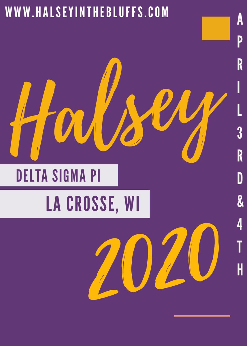 LAST DAY to register at the lowest price!!! Sign up for Halsey 2020 today! Tag someone who should register right now 😆

#halseyinthebluffs #uwl #lacrosse #deltasigmapi
