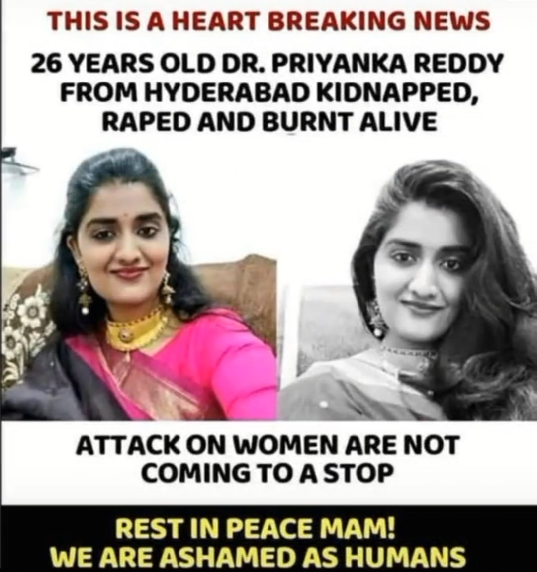 hrsitgupta's tweet photo. Justice for DR. PRIYANKA
...... Govt. Must make rules that found such ruthless ,brutal,....... people must be found and shot. Without any type of interrogation from that......
🥺😠😠😠 https://t.co/kvFrgqBebG