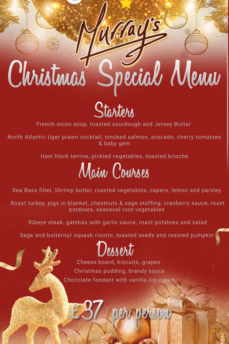 Check out our Xmas 2019 menu! complimentary bottle of house white or red wine with every table booking 🎄🎄