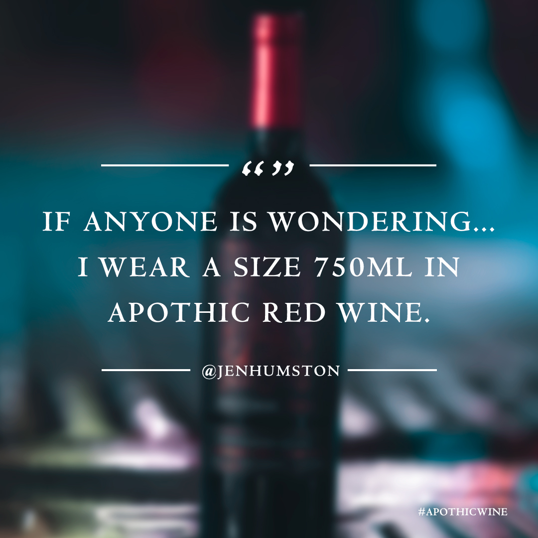 ApothicWine's tweet image. The best part about gifting our #ApothicRed is that one size fits all. @jenhumston