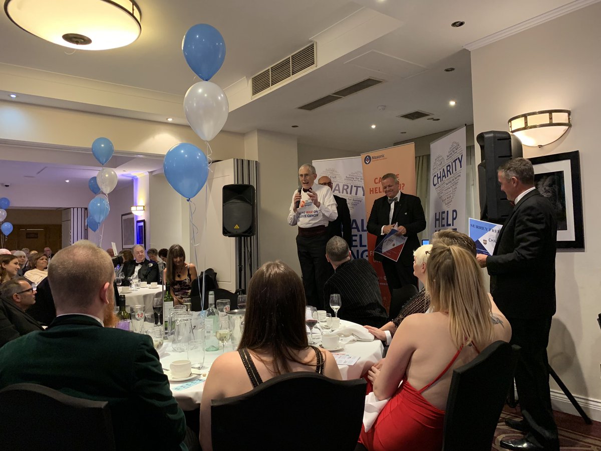 SurbitonLodge's tweet photo. Fantastic Charity Stwards Gala Dinner for Surrey Freemasons. Well done to all that made it happen.
Humbling speeches by the charities benefiting from freemasonry generosity. https://t.co/NRJe62wiHM