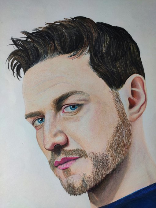 2 pic. eu nem acredito eu finalmente acabei o meu desenho do James McAvoy, agora só falta ele ver /cry