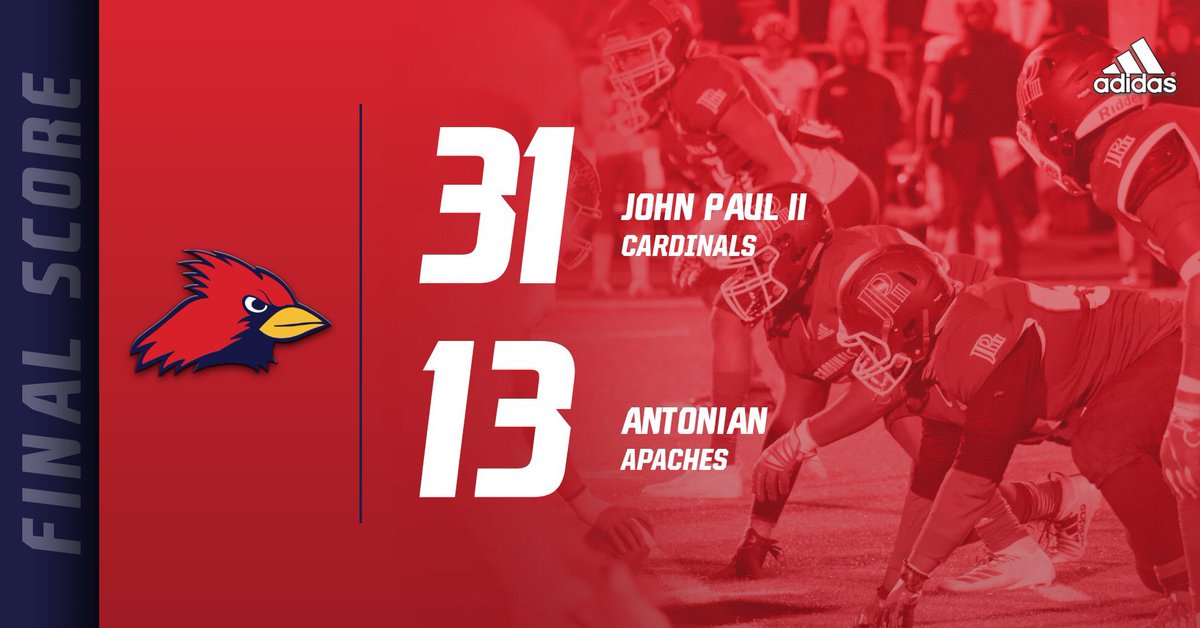 JPIIHSSports's tweet image. CARDINALS WIN!  JPII is headed to the @TAPPSbiz STATE CHAMPIONSHIP!  Cards hold the Apaches scoreless in the second half as the offense pours it on to propel the program to its first title game in school history! #OutWorkEveryone