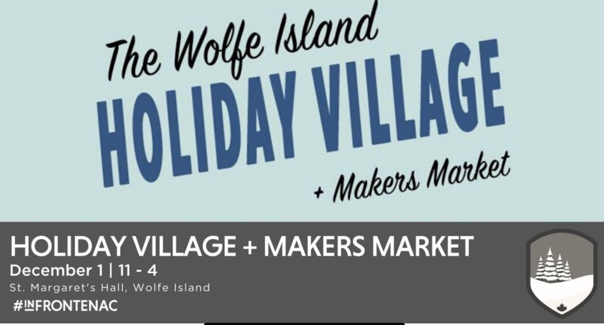 FrontenacCounty's tweet photo. Enjoy holiday cheer "island style" in the village of Marysville & at St. Margaret's Hall #infrontenac
With exciting additions such as visits from Santa, Chef Laura Buckley's delicious fried chicken lots of incredible vendors & artisans. This you won't want to miss #frontenacfive https://t.co/x6vmGbMUW0
