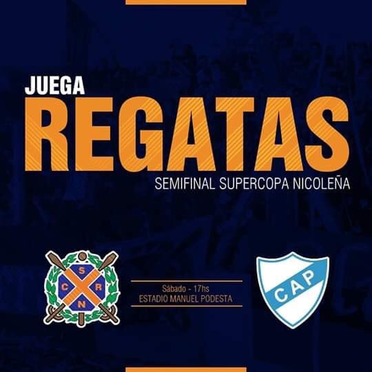 Hoy todos a Soler y America. 17 hs. Semifinal Supercopa Nicoleña. Vamos Regatas