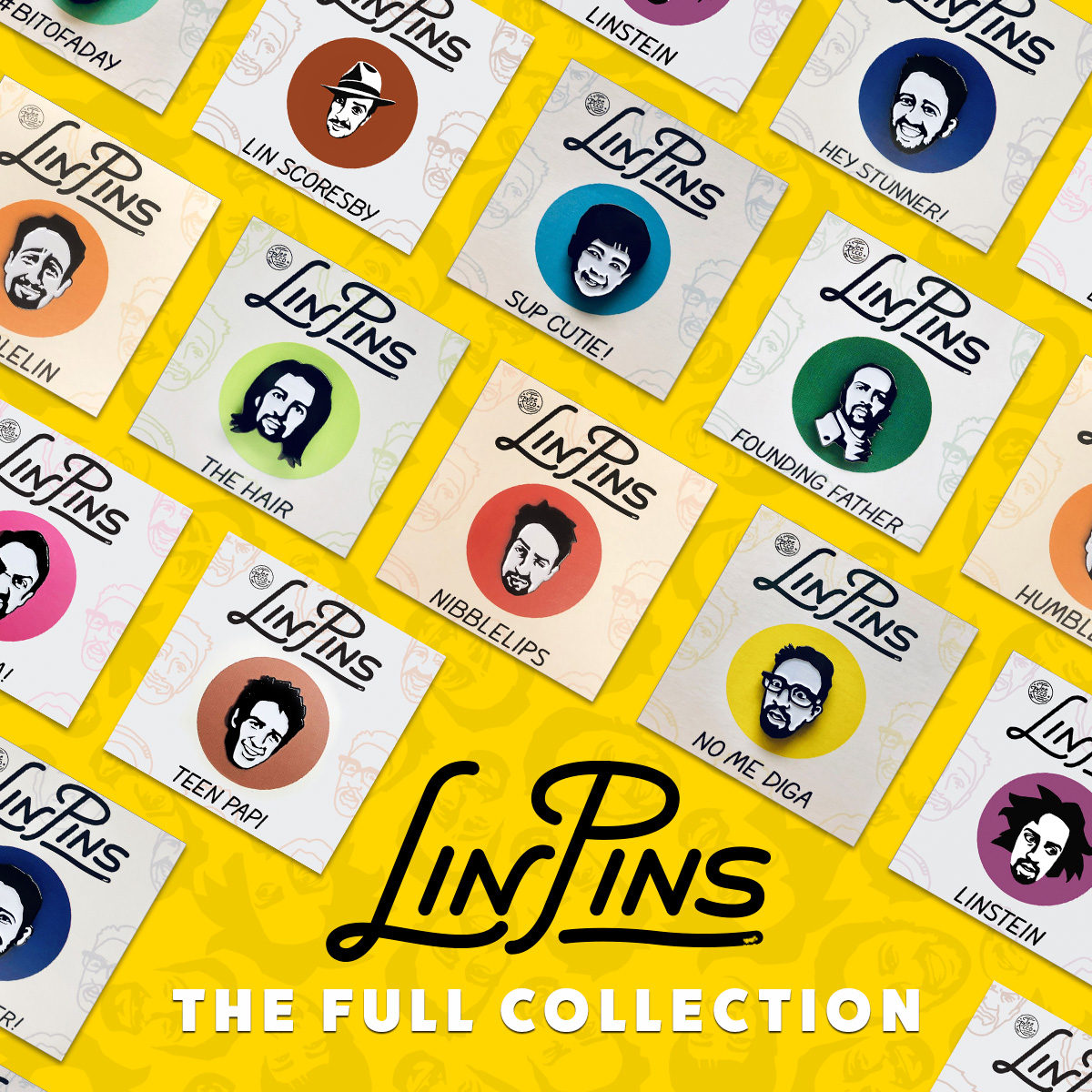 TeeRico_LinMan's tweet photo. Got your #LinPins!
All your greatest hits like:
#browsa #teenpapi #humblelin + more! 
👉🏼https://t.co/uZEVIqilg4
@Lin_Manuel https://t.co/Xq06vKic9X