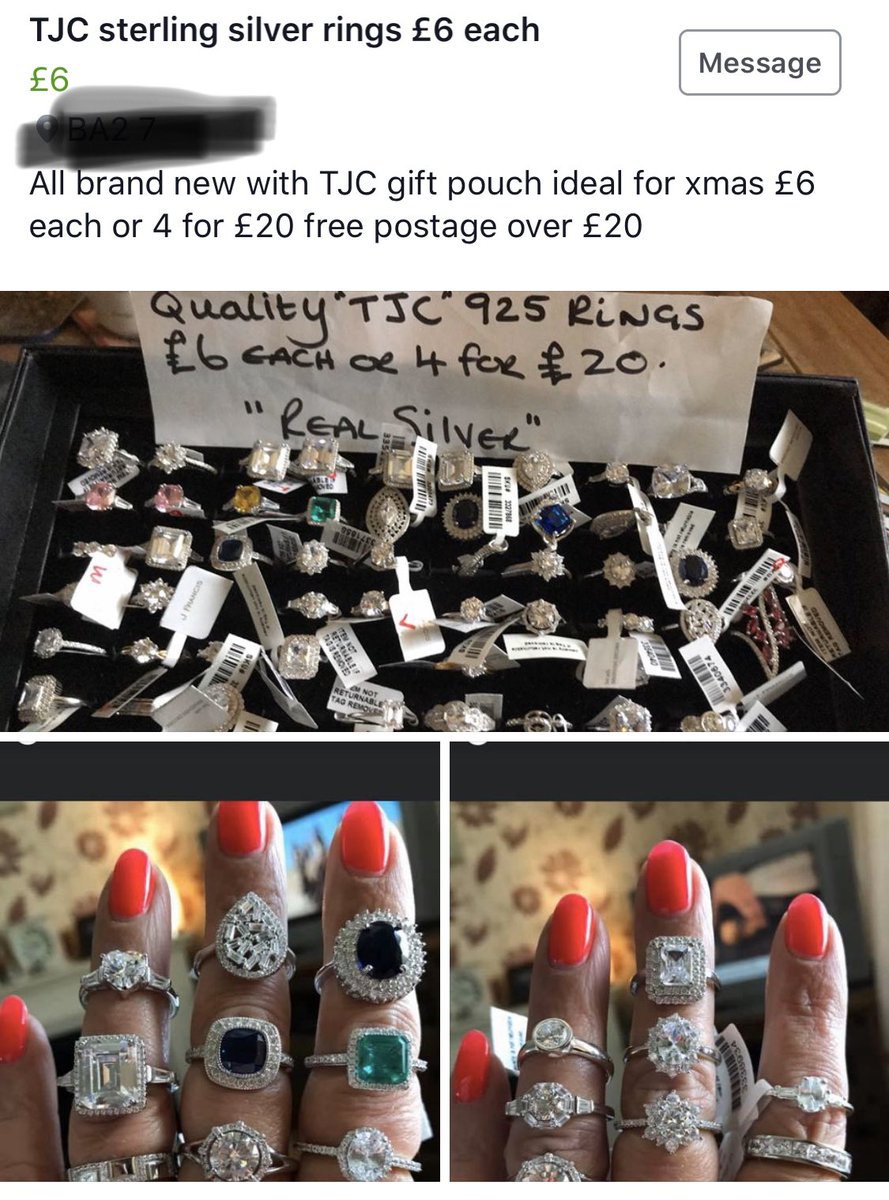 Forsellfacebook's tweet photo. Quality “real silver”. Shame as I was looking for “fake silver” #Facebookads #facebooksales #shopsmall https://t.co/X15sKZPrRy