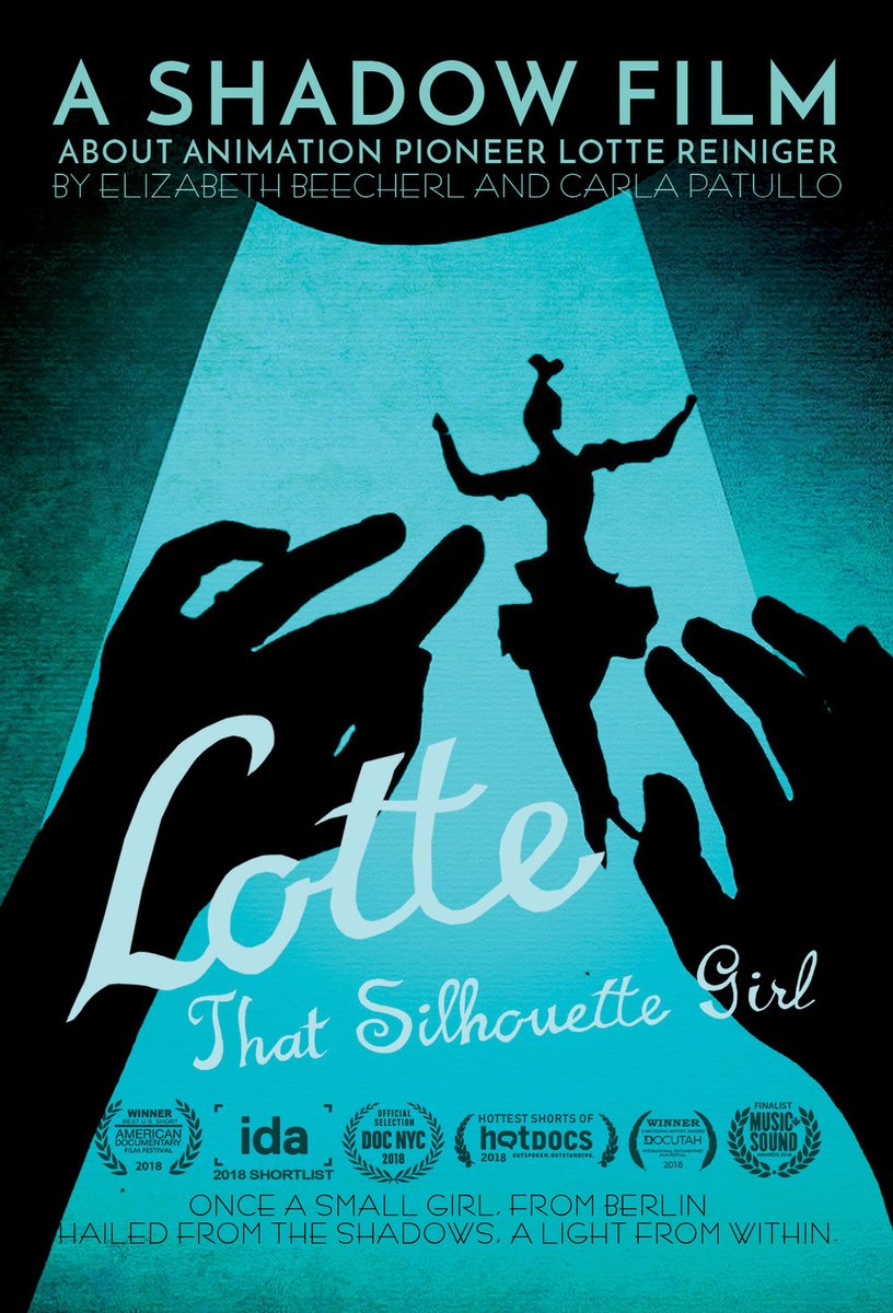 Amdocfilmfest's tweet photo. Filmmakers @Eli_Beech & @WhiteWidowMusic expertly used music, light & shadow in the magical LOTTE THAT SILHOUETTE GIRL, a tribute to #animation pioneer Lotte Reiniger. Our #AmDocs2018 winner for Best American Short Doc, it had 5 festival wins & 9 nominations in 2018. #WomenInFilm https://t.co/iNf8F5RVn3