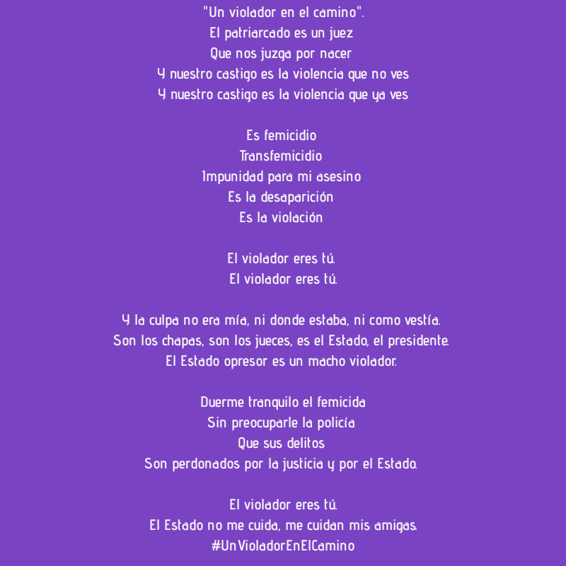 MujeresxCambioA's tweet photo. 📍 Mañana domingo 1 de Diciembre
Saldremos a las calles como lo hicieron nuestras hermanas Chilenas del colectivo LasTesis 
Lleva una bandita negra para los ojos y llegar a tiempo y no te olvides de llevar tu pañuelo morado y verde 💜💜💜💚💚💚
#SeVaACaer https://t.co/BqrSBR0CB7