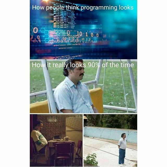 studytonight's tweet image. True😂😂 .
.
.
#studytonight #programmers #programming #softwaredeveloper #softwareengineer #webdevelopers #webdeveloper #webdevelopment #webdev #programmer #development #developer #facebook #linux #hack #hacking #code #technology #coding #codinglife #… ift.tt/2R5ut1O