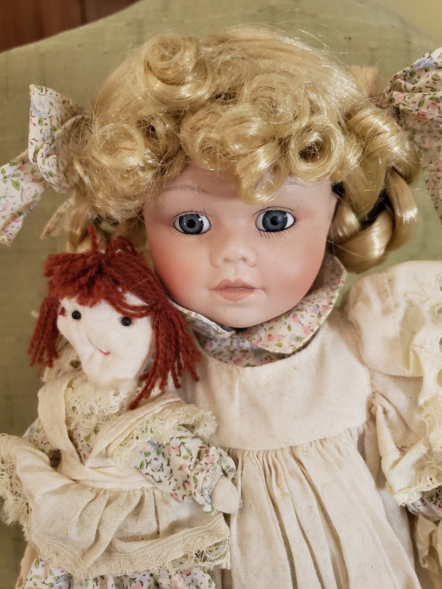 atticesoterica's tweet photo. Vintage Brinn's Collectible Edition Porcelain Baby Doll 16" Tall Hand Painted Hand Crafted In Original Box With Doll Stand With Certificate https://t.co/Et341GQYc4 #Vintage #AtticEsoterica #Etsy #HandPaintedDoll https://t.co/A7l1f1l9JU