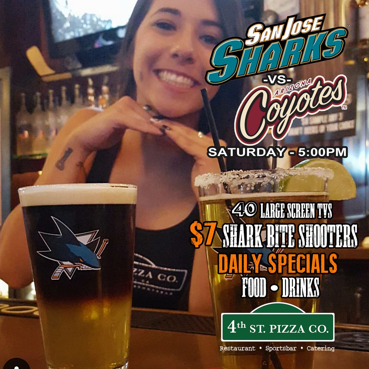 Go Sharks!
Sharks vs Coyotes

#RainyDays #NHL #Pizza #Beer #Sharks #SJSharks #SharksTerritory #chompchomp #shaaarrkkks #gameday