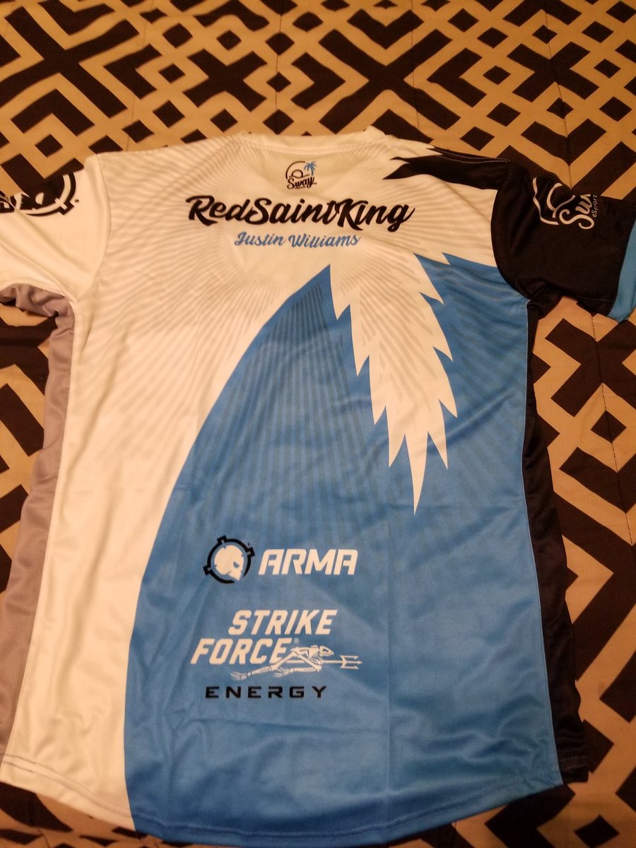 ItsYaBoySaint87's tweet photo. Shout out to @SwayGamers for the jersey hookup! Finally came today. https://t.co/XeFH4YJmTE
