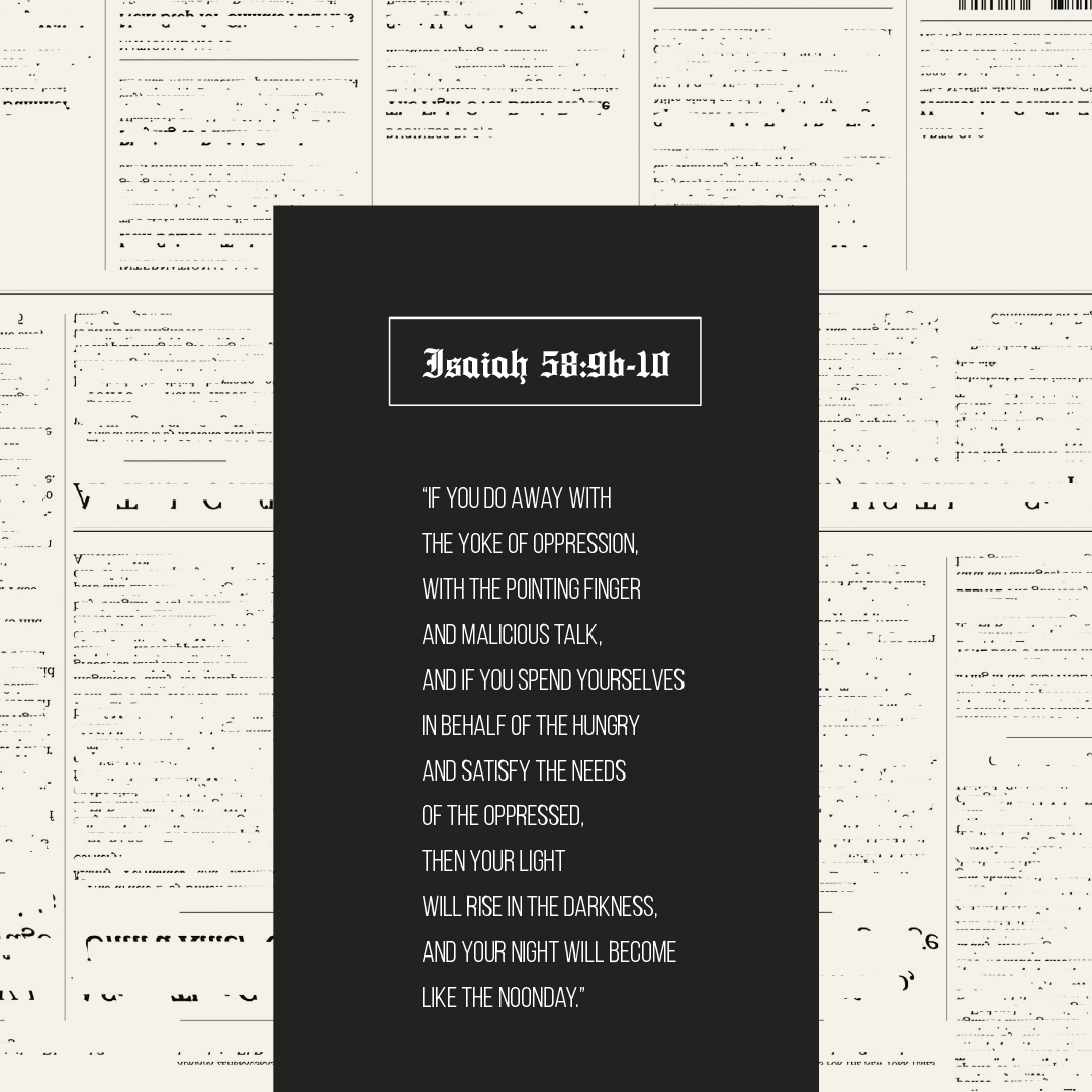 LookoutMagazine's tweet image. Isaiah 58:9b-10