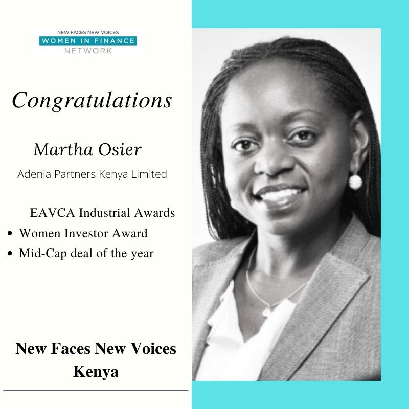 Celebrating #African #Leaders <a href="/MarthaOsier/">Martha Osier</a> congratulations on your award of the <a href="/EAVCA/">EAVCA</a> 2019 #Awards 

👉Women Investor Award
👉Mid-Cap deal of the Year

#Africa #Kenya #VentureCapital  #womeninfinance #Investment #womenleaders  #Investors4Impact #Sustainability