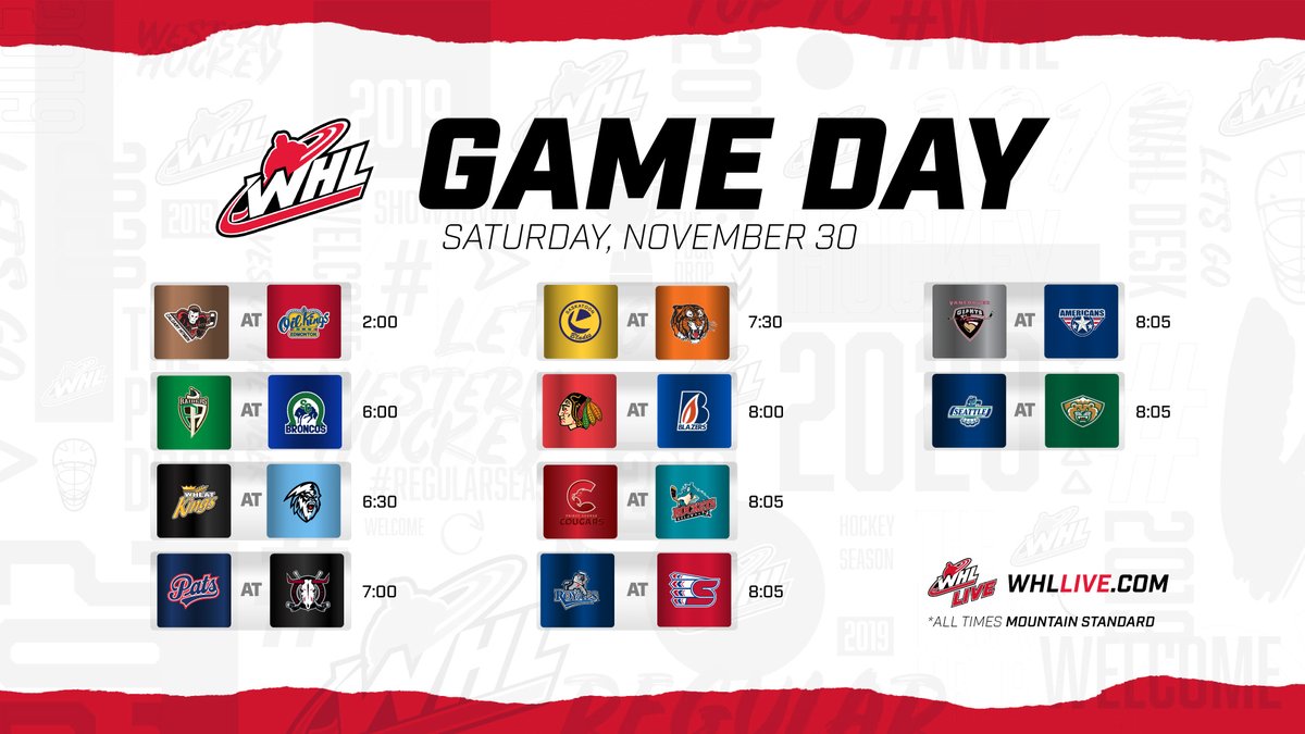 TheWHL's tweet photo. 🏒￼ #SuperSaturday 🏒￼

#EDMvsCGY
#SCvsPA ￼🧸
#WPGvsBDN 
#RDvsREG 
#MHvsSAS 🧸 ￼
#KAMvsPOR ￼🧸
#KELvsPG ￼🧸
#SPOvsVIC
#TCvsVAN
#EVTvsSEA

👉￼ https://t.co/NHRTK8J5y2 👈
🖥️ WATCH ￼ | https://t.co/Xsf8rSY25B https://t.co/CVrhrkMRsP