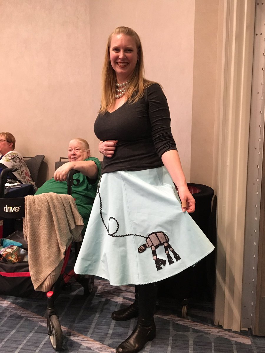 BookUniverse's tweet photo. We get some fun “hall costumes” coming through the Dealers’ Room at #LosCon46...
Yesterday’s fave was this “poodle skirt”... https://t.co/xnJockoKRR