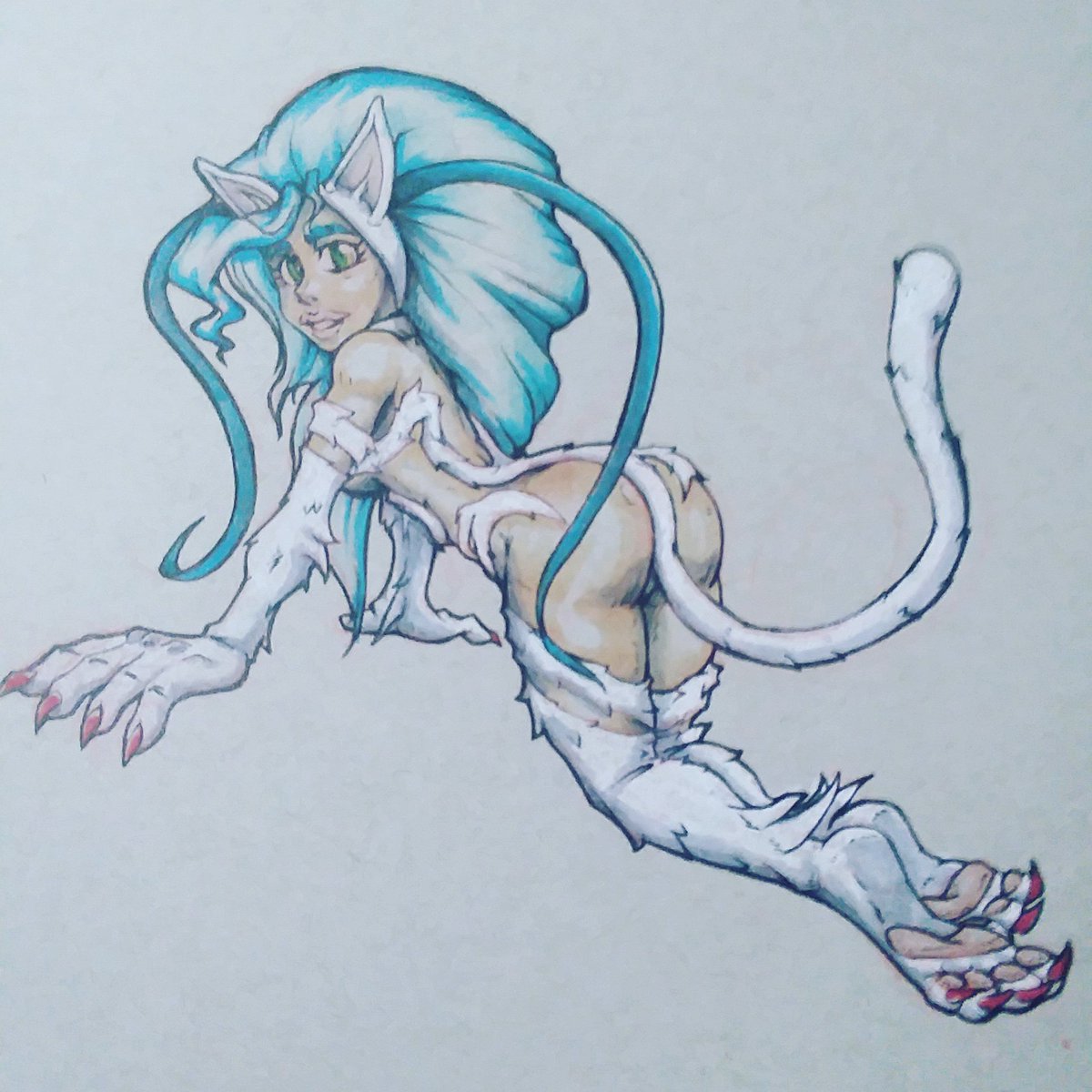 Felicia from Darkstalkers. Done while chaperoning several senior citizens around a couple casinos...
-
#darkstalkers #fanart #sketchbooksaturday #copicmarkers #sexy #catgirl #furryart #furry #art