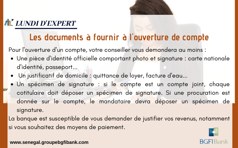 BGFIBankSN's tweet photo. En agence ou à distance, vous aurez un certain nombre de documents à fournir lors de l'ouverture de compte.
#BGFIBank_SN #money #finance #tips
#investing https://t.co/uFYjU2p1qx