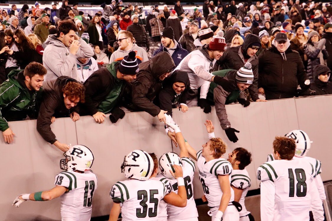 pernetti's tweet image. @RamapoFootball Together they were 26-0. ‘18 and ‘19 champions share a moment.