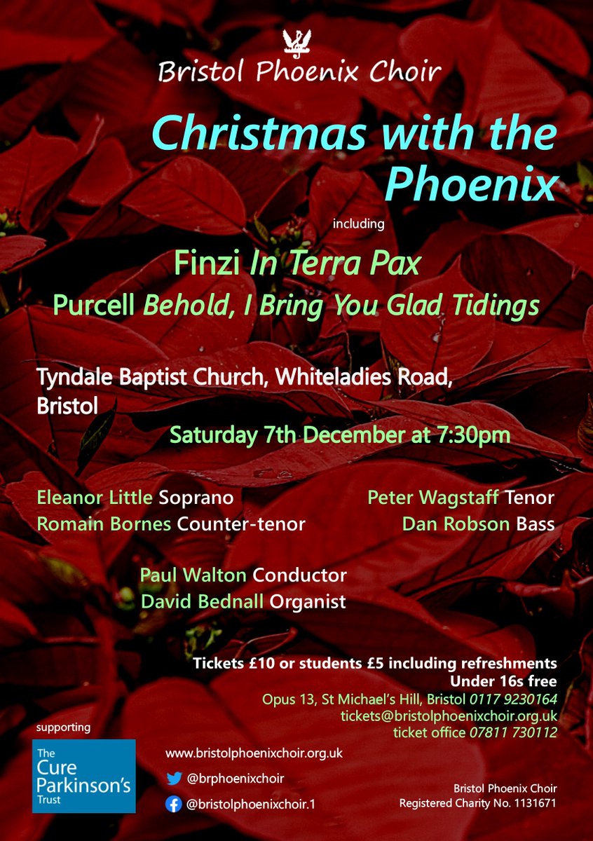 This time next week! Start your festive season with us, enjoy traditional carols and beautiful Christmas music by Purcell, Charpentier and Finzi. And did we mention - your ticket price includes interval refreshments!