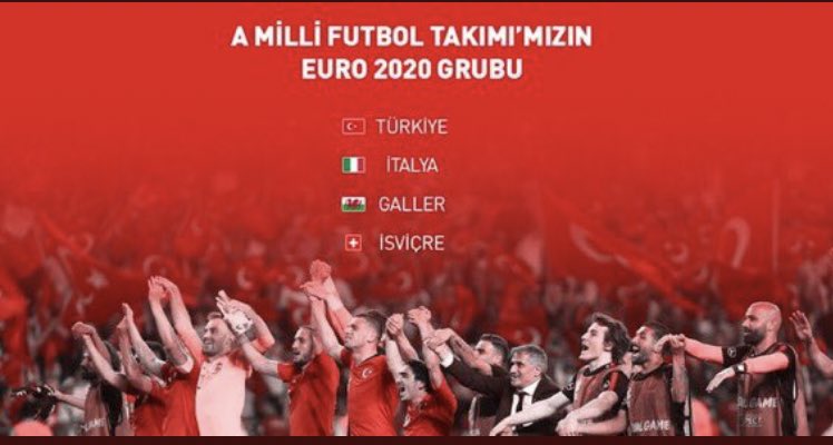 esgem26's tweet photo. Euro 2020 A Grubu'nda İtalya, İsviçre ve Galler ile eşleşen Milli Takımımıza final yolunda başarılar dileriz. 🇹🇷#EURO2020
🇹🇷 TÜRKİYE 
🇮🇹 İtalya
🇨🇭 İsviçre
🏴󠁧󠁢󠁷󠁬󠁳󠁿 Galler https://t.co/Rdi7hkzFY8