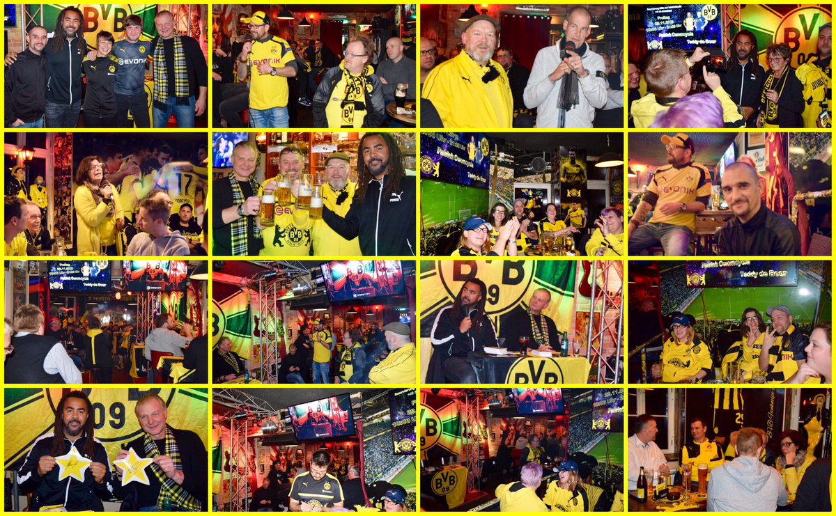Denkmallounge's tweet photo. Bei uns zu Gast am Freitagabend 🖤💛👍#BVB #DORTMUND #BVB1909 #SKY #BVBAltstars #BVBFankneipeBerlin #BVBFans #EchteLiebe #BERLIN #TeddyDeBeer #PatrickOwomoyela #JörgHeinrich #BVBFanclubs #BVBLegenden #PikeTV #RBBZipp #BVBTV #HerthaBVB #Bundesliga #Pub #CarstenCramer https://t.co/CQSEp8N0nm