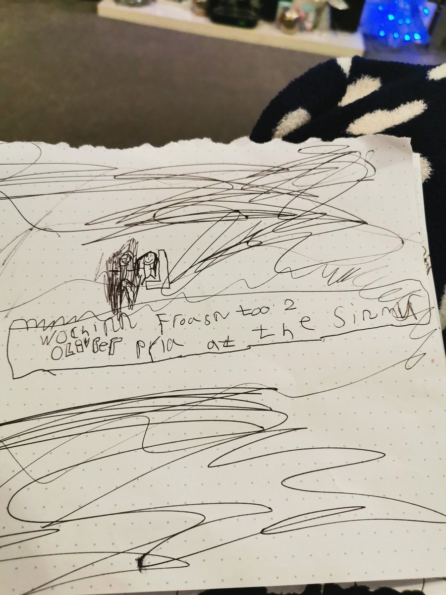 dmg_74's tweet photo. Pria drew this picture of her and Oliver at the cinema the black squibbles are because it was dark haha and she's wrote.... Watching frozen 2 Oliver pria at the cinema xx bless her https://t.co/7qAYnYrb3U