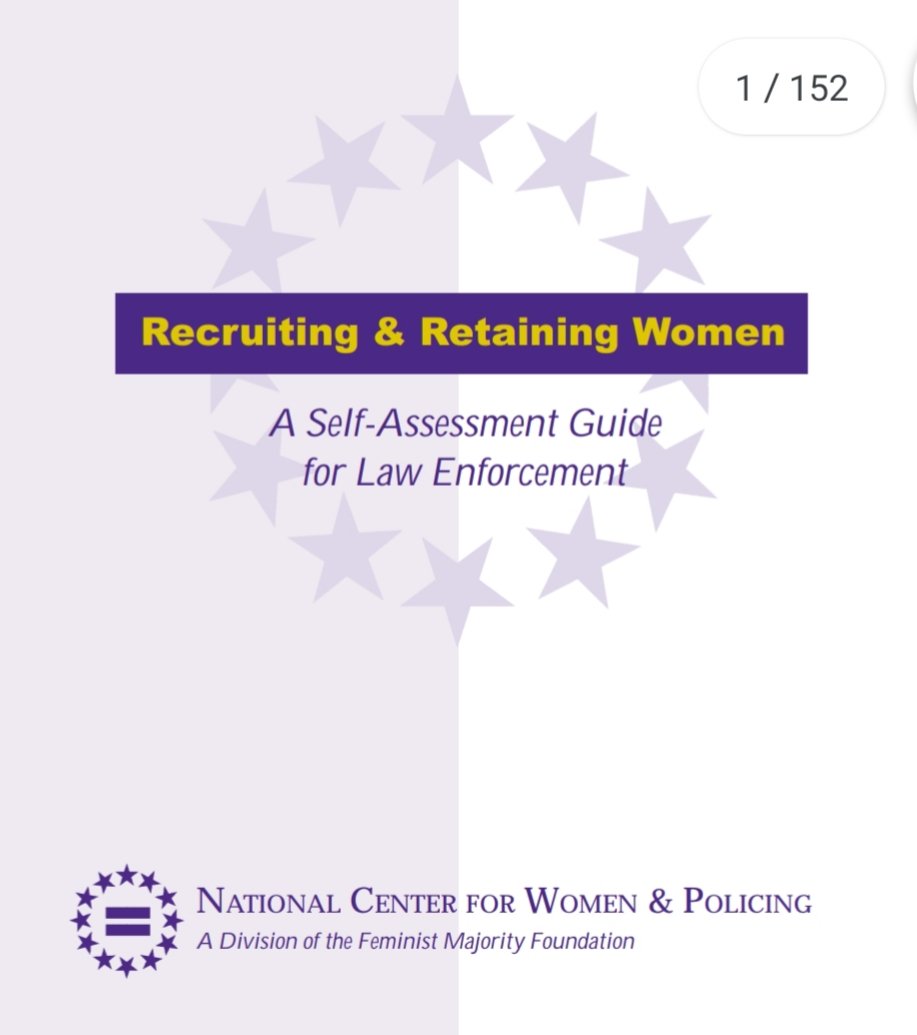 mplasd's tweet photo. Recruiting & Retaining Women:
A Self-Assessment Guide for Law Enforcement (2000)
National Center for Women & Policing
National Criminal Justice Reference Service (NCJRS)
https://t.co/aBl2nbhrzM @DOJBJA
Recruitment Retention police sheriff
#hiringcops https://t.co/u35b2LJGm9
