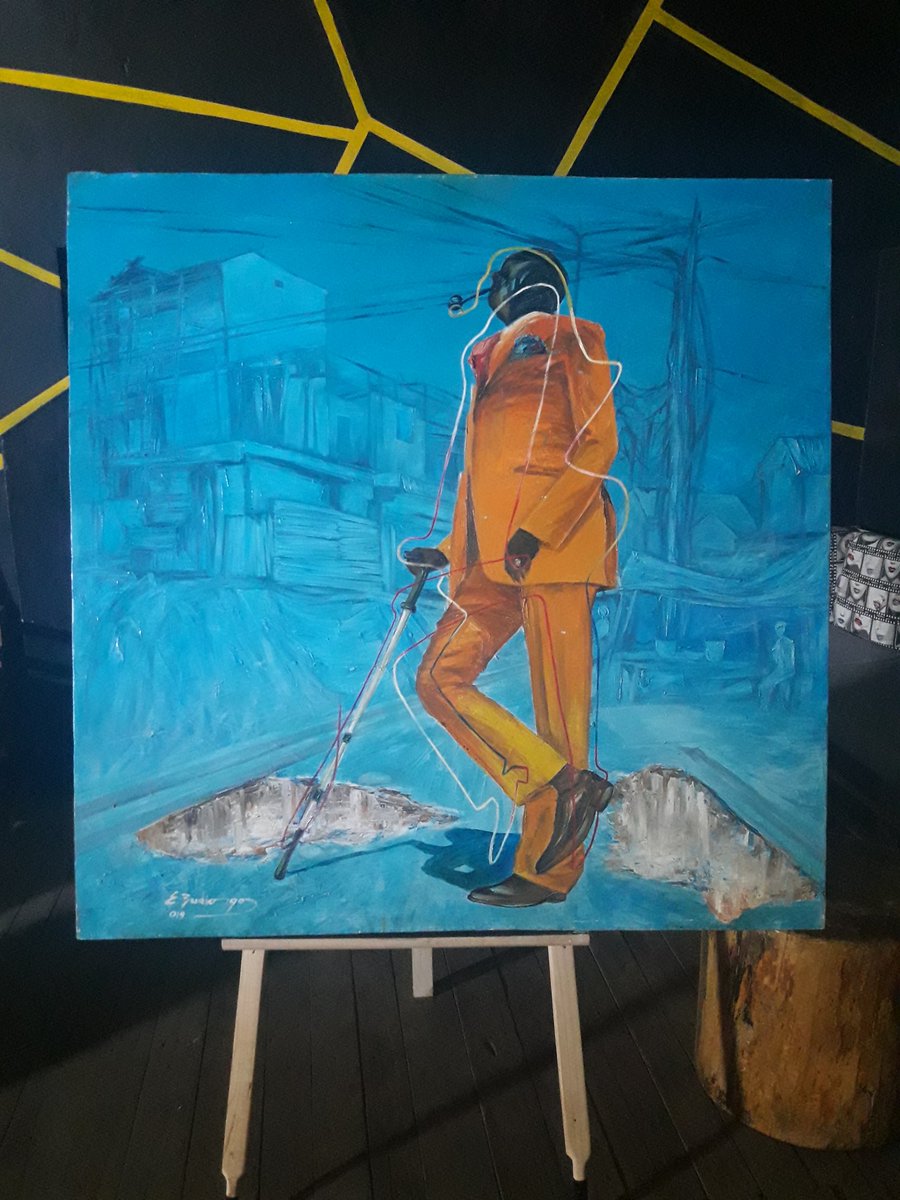 MrBasabose's tweet photo. #Froover #Art Xpo... My brother @EricJoelDitutu once in a while turns a section of his restaurant Froover in #Kinshasa into an art gallery. These young Congolese artists need as many spaces as they can have to express themselves. Decolonized Art, that's what we want. https://t.co/94qAhInWCx