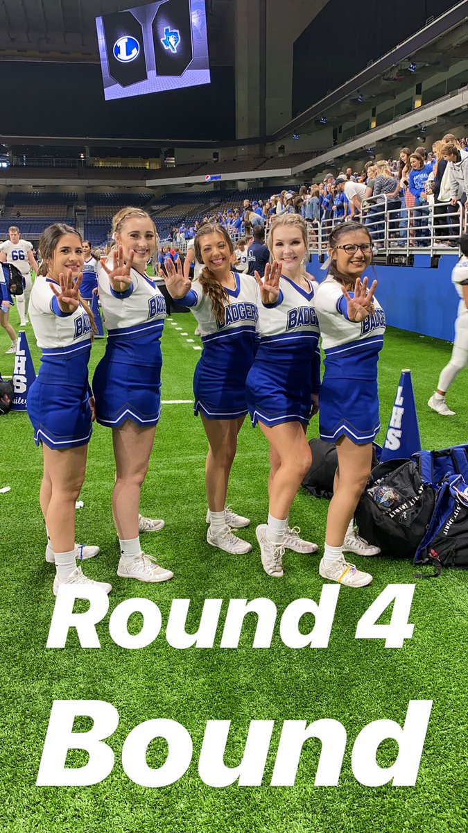 CheerLampasas's tweet photo. Round 4 Here We Come!!!!
Way to Go Badgers!!!🦡 https://t.co/JQ2PCqwSvG