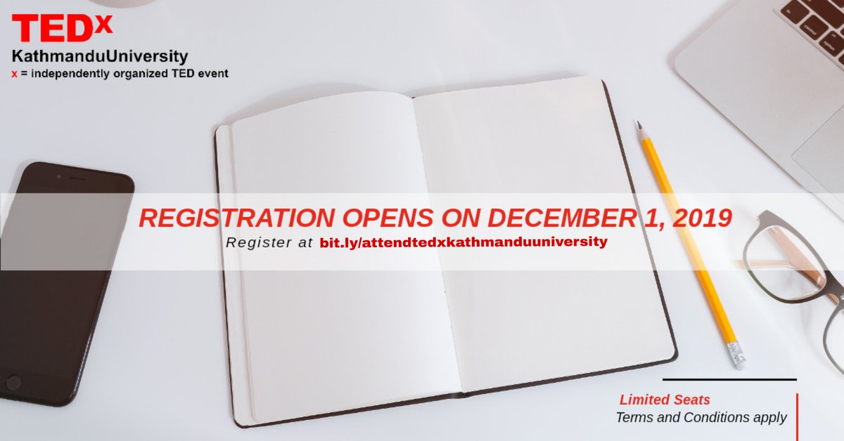 TEDxKathmanduUniversity: Attendee Registration Opens

Register at bit.ly/attendtedxkath…
The registration opens at 10 AM, December 1, 2019, and closes on December 14, 2019.

Limited Seats.

#attendeeregistration #tedxkathmanduuniversity #connectingdots #tedx #kathmanduuniversity