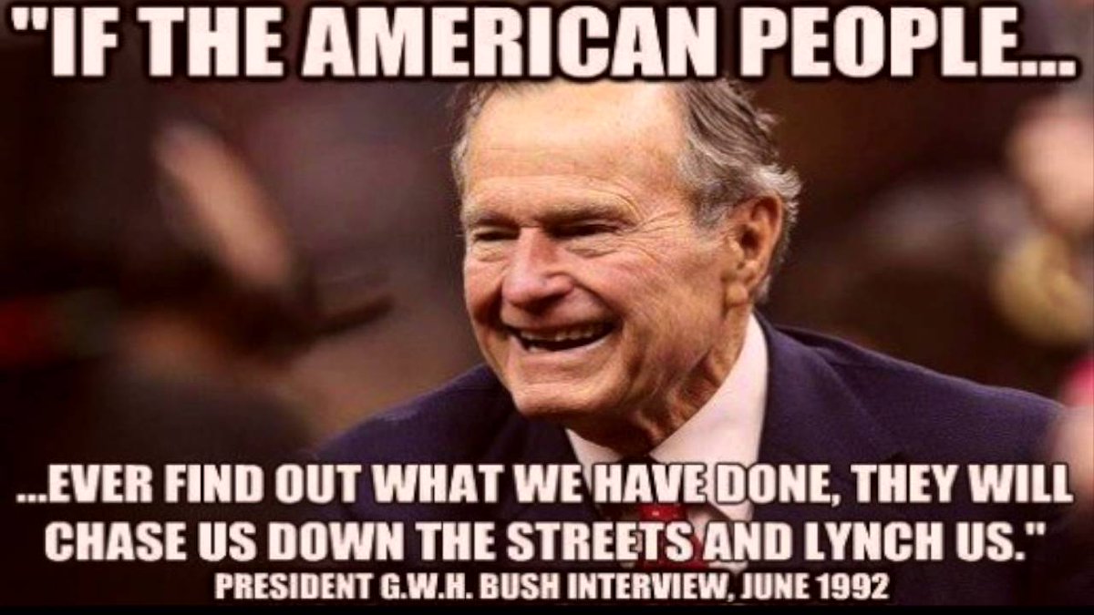 CIA boss William Colby was sacked by President Ford after Watergate. According to a Nixon staffer, when Bush 41 heard about the Watergate "smoking gun" transcript "he broke into assholes & shit himself to death". Bush took over the CIA. Colby died in a mysterious boat accident.