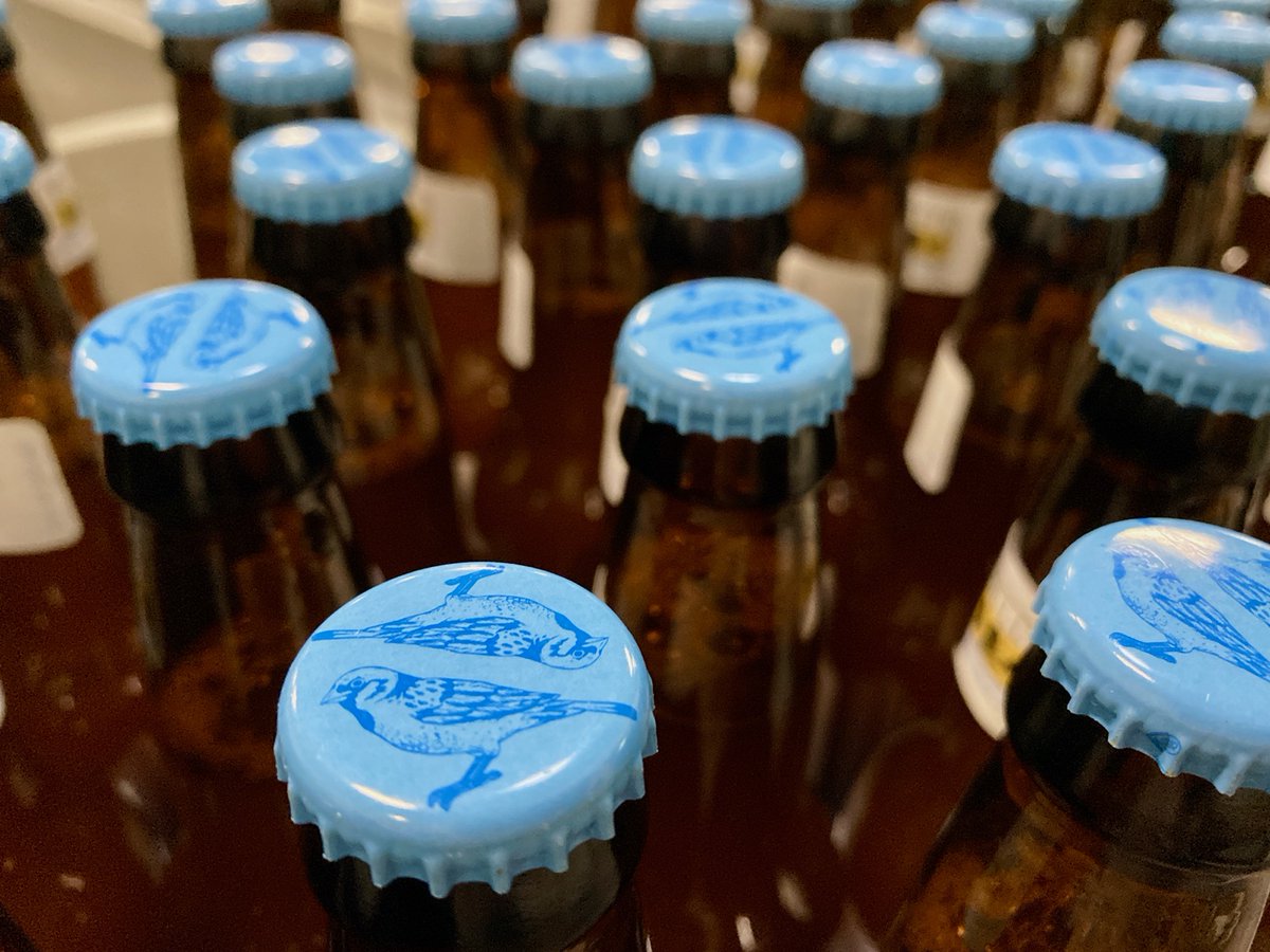 BellsBrewery's tweet photo. For Bright White, we decided to #PutABirdOnIt. Available now on draft, in bottles and cans. #BelgianWheat https://t.co/vfV5njoQ5p