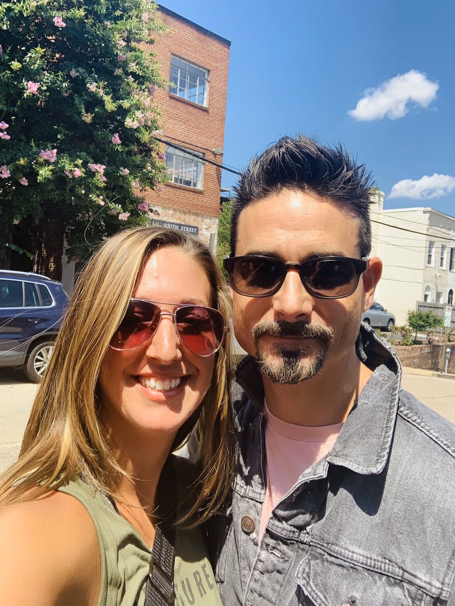 MarshaCSmith's tweet photo. @backstreetboys @aj_mclean Meeting @kevinrichardson and @howied for the FIRST TIME EVER before the show at #bsbdc 😱🥰 https://t.co/dBolD0tjVO