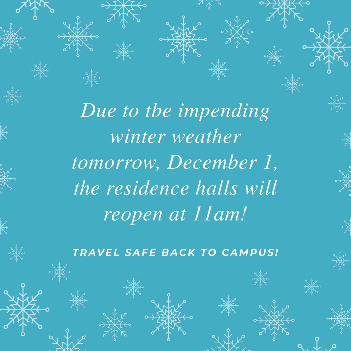 ResLifeFSU's tweet image. Safe travels back to campus, Rams! @FraminghamU