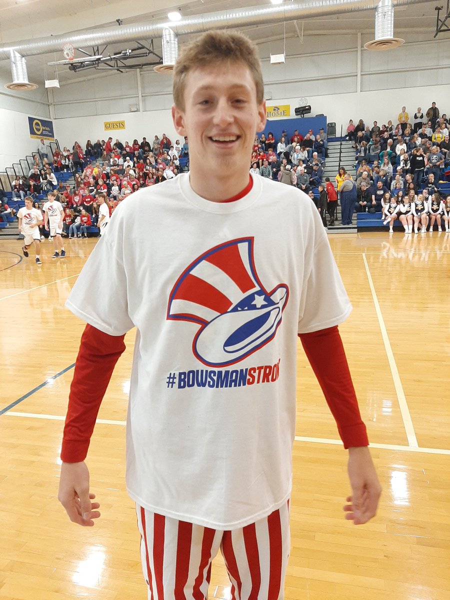 CampbellSports's tweet photo. Madison repping some new warm-ups tonight. #BowsmanStrong https://t.co/TdyxJV6ELz