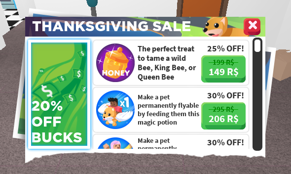 Adopt Me On Twitter Black Friday Used To Be Just 1 Day Then Capitalism Happened So The Adopt Me Black Friday Sale Is Still On Get Up To 70 Off Bucks Pets - codes in roblox adopt me 2019 november